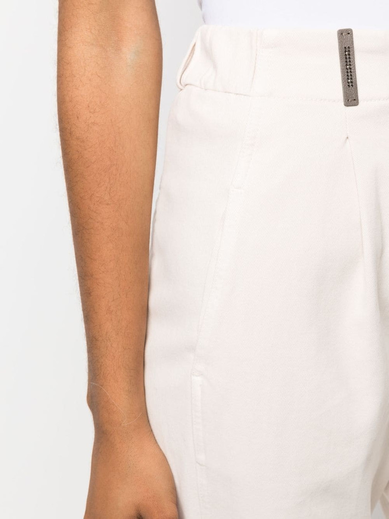 slim-cut tapered-leg trousers 5