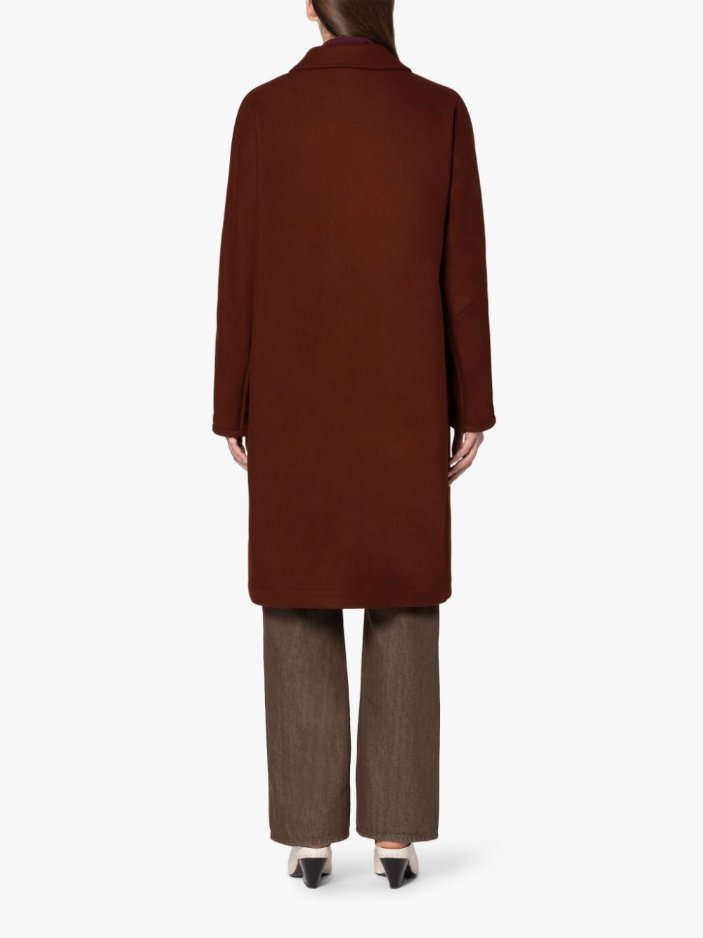 FAIRLIE BROWN WOOL COAT - 4