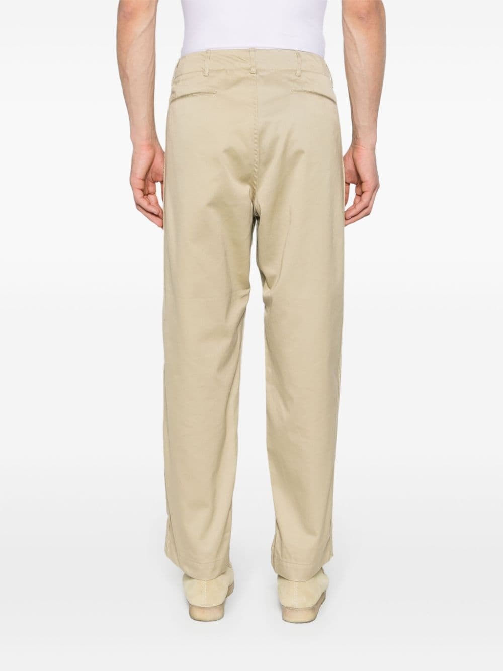 straight cotton-blend trousers - 4