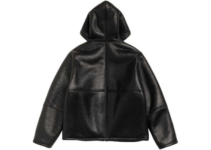 Stüssy Stussy Shearling Hooded Jacket Black outlook