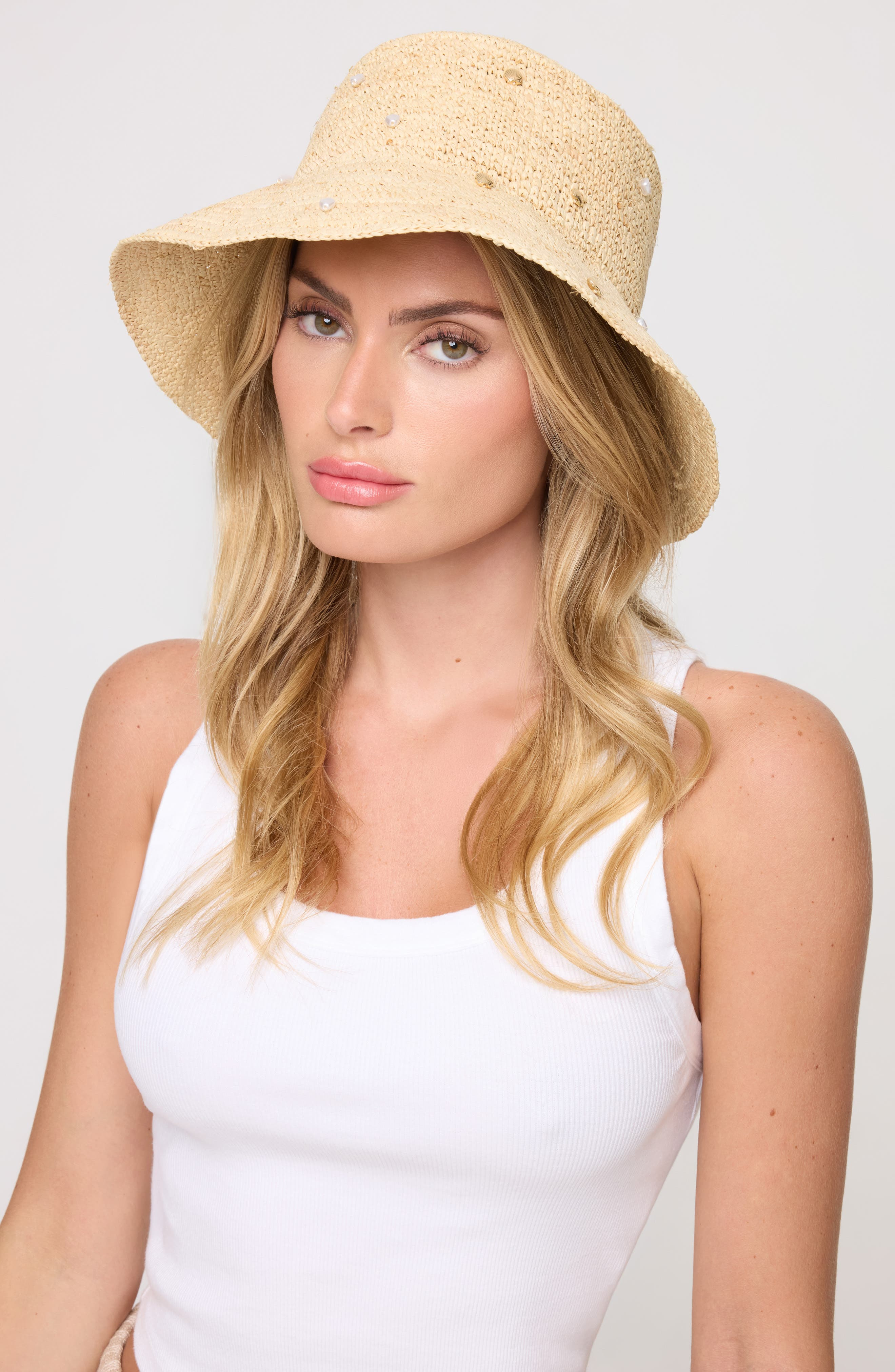 LSPACE Carmel Island Raffia Bucket Hat in Natural at Nordstrom - 3