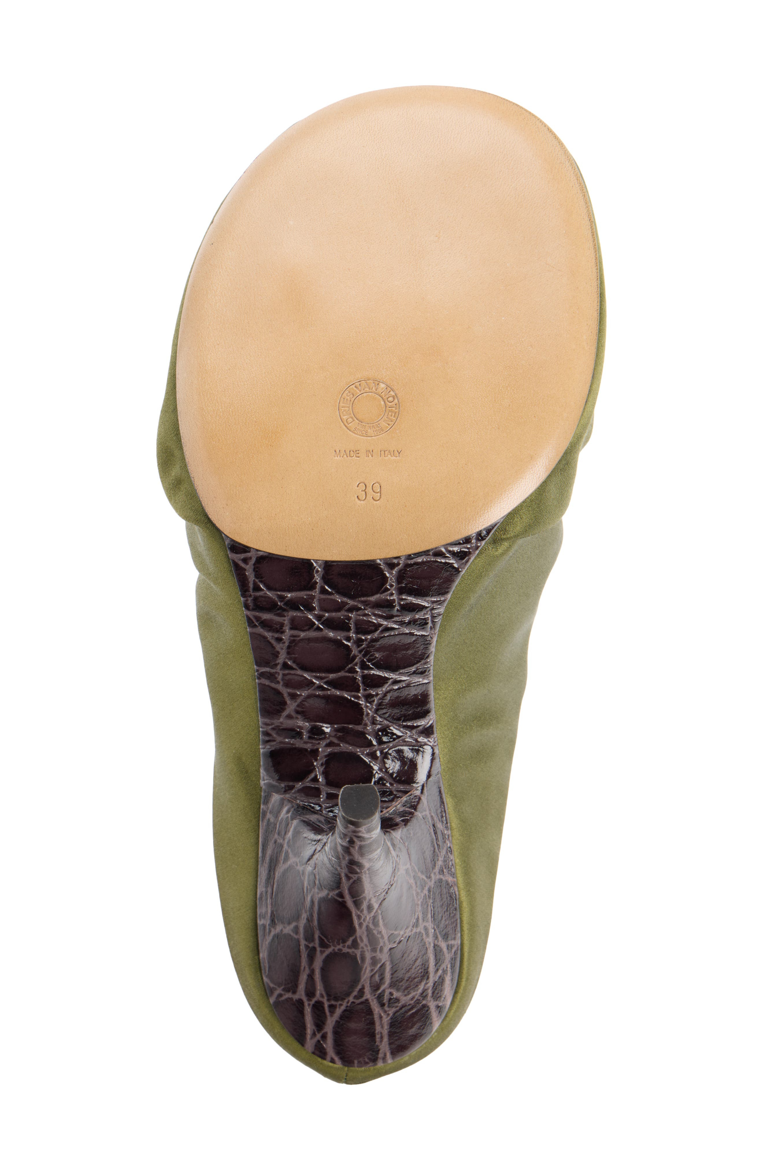 Dries Van Noten Ruched Mule in Olive 607 at Nordstrom - 5