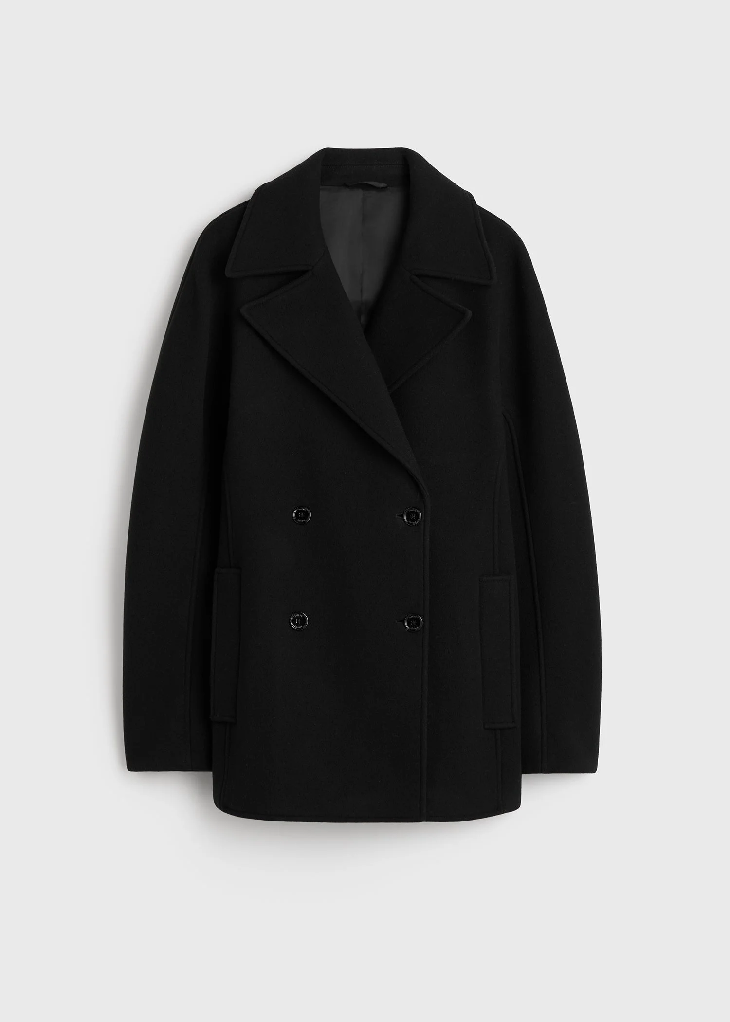 Rounded peacoat black - 1