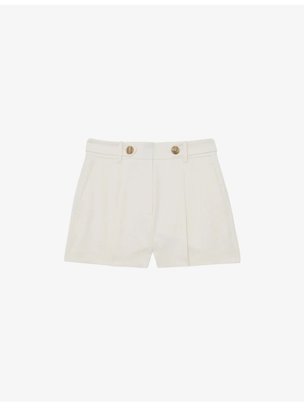 Malin Front-Pleat Tailored Woven Shorts - 1