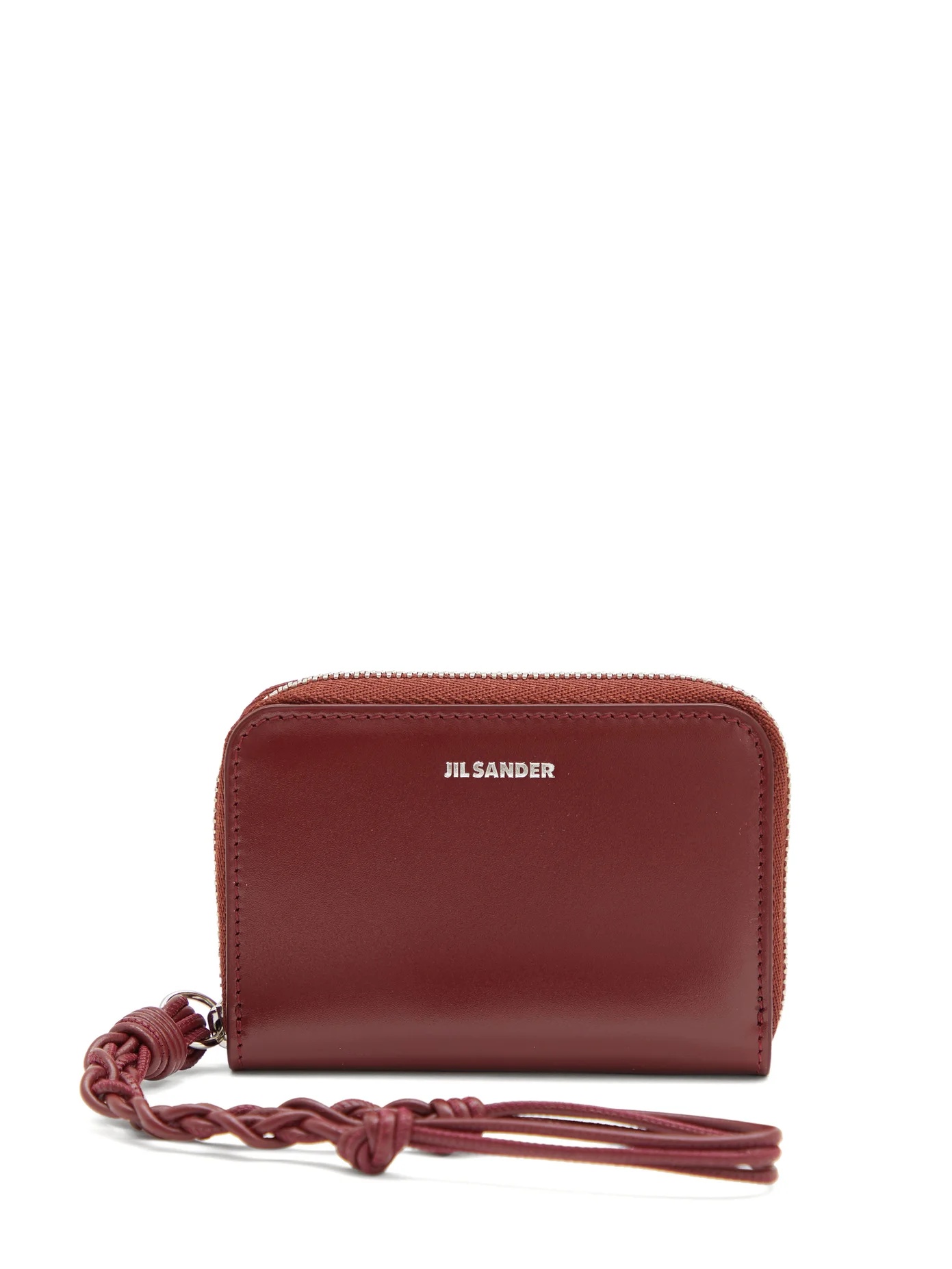 Braided-strap leather wallet - 1