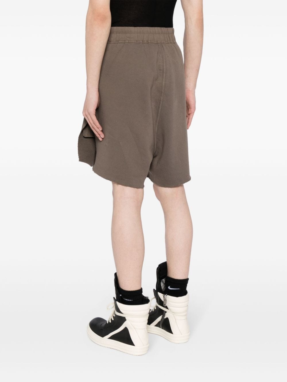 cotton drop-crotch shorts - 4