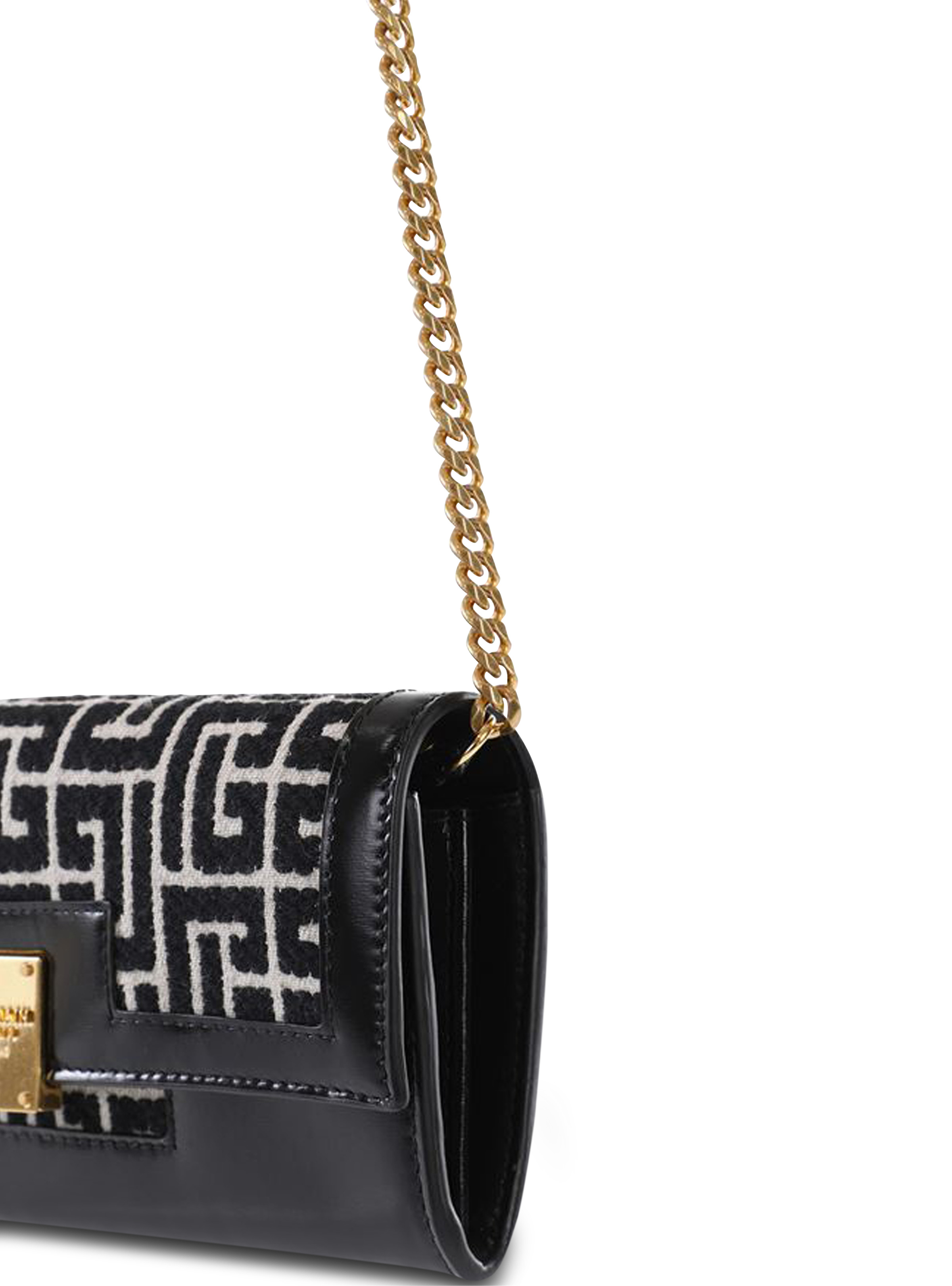 Bicolor jacquard 1945 wallet with chain - 2