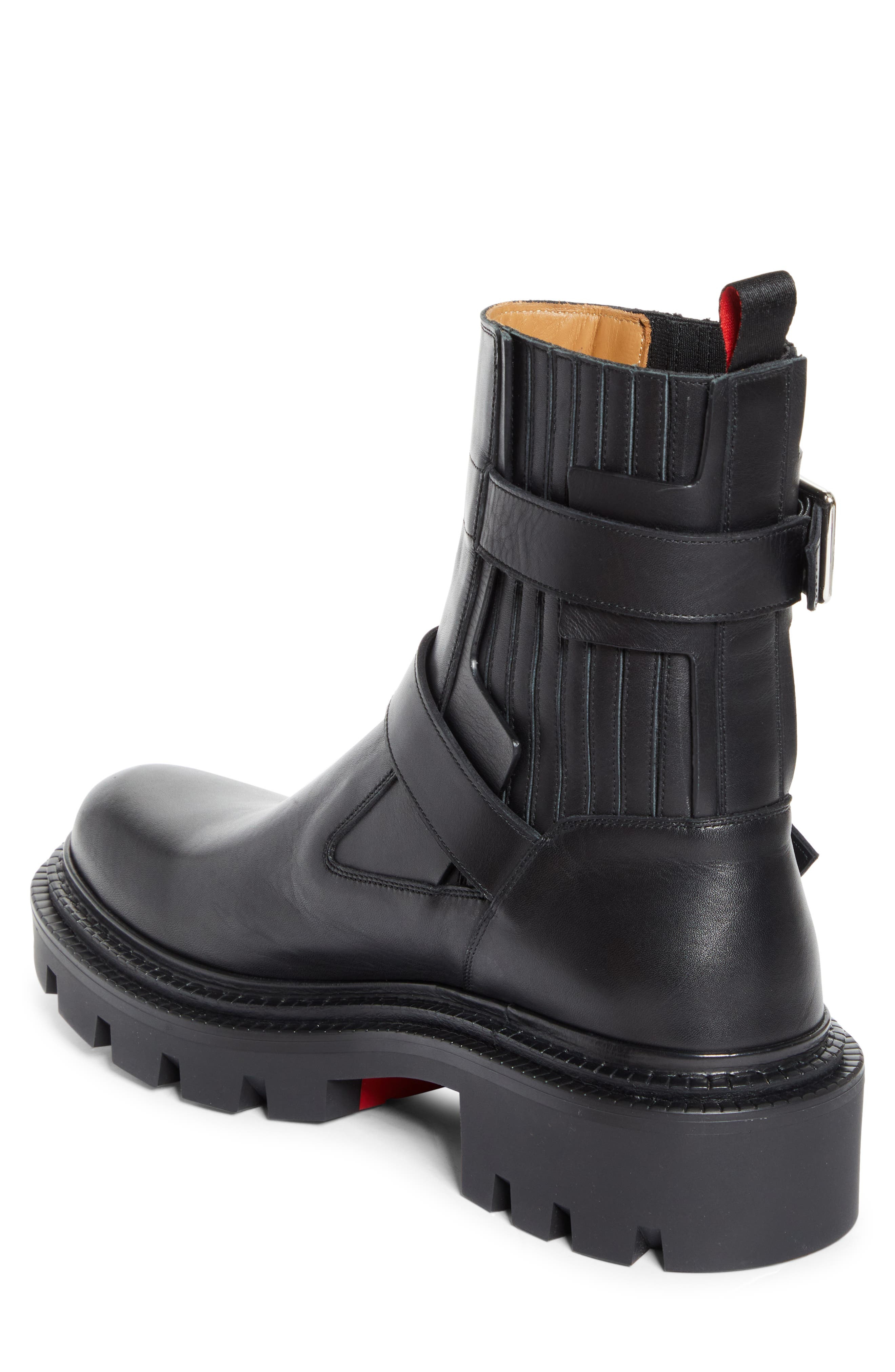 Christian Louboutin Oxybootie College Lugged Engineer Boot in Black at Nordstrom - 2