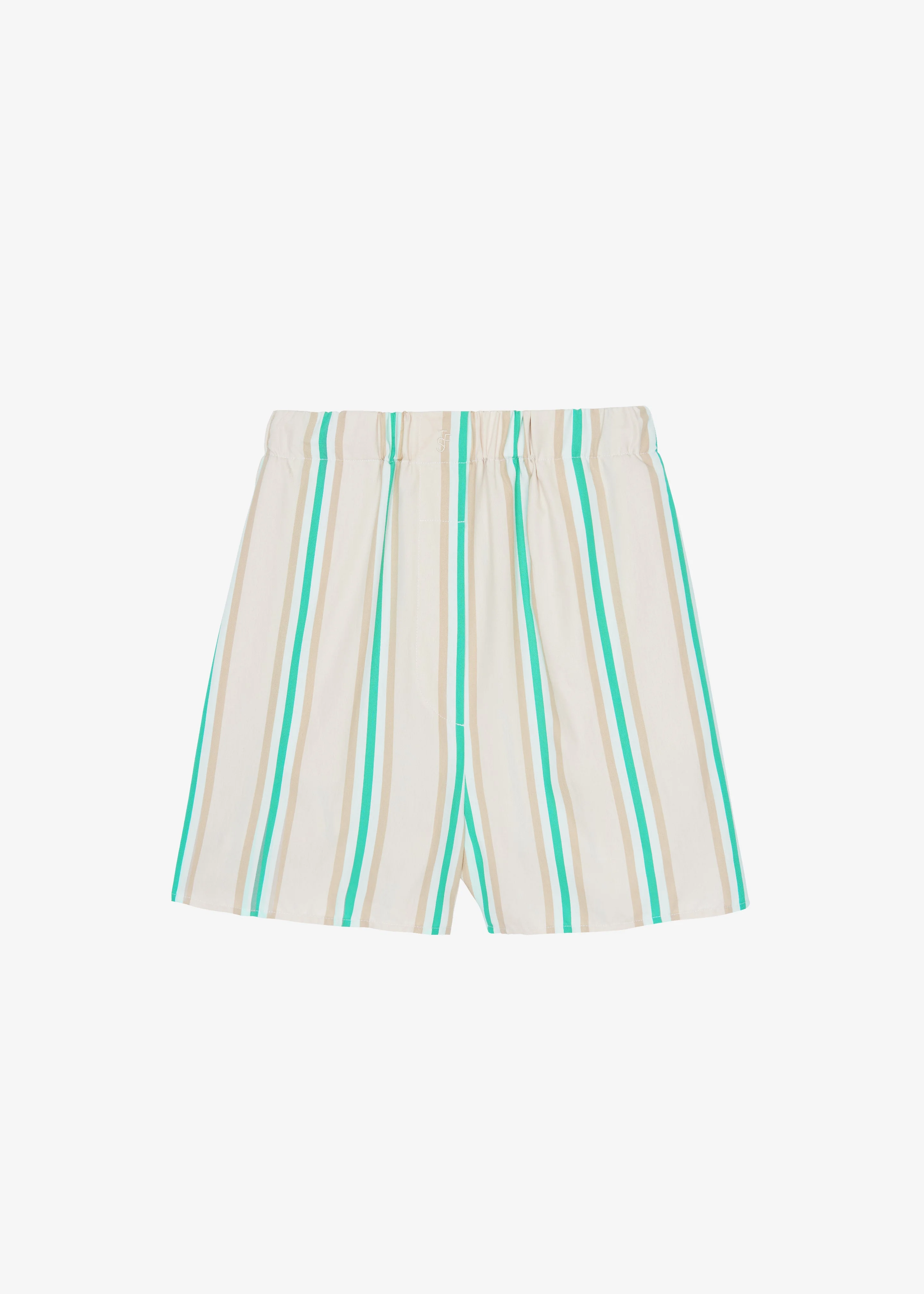 Lui Fluid Boxer Shorts - Beige Multi Stripe - 1