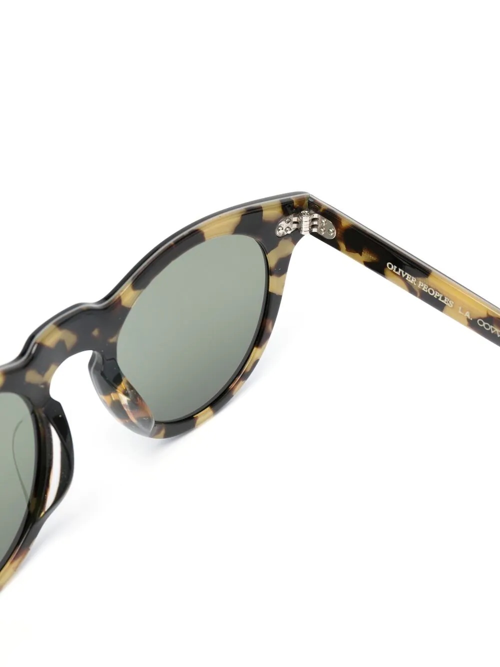 round-frame tortoise-shell sunglasses - 3