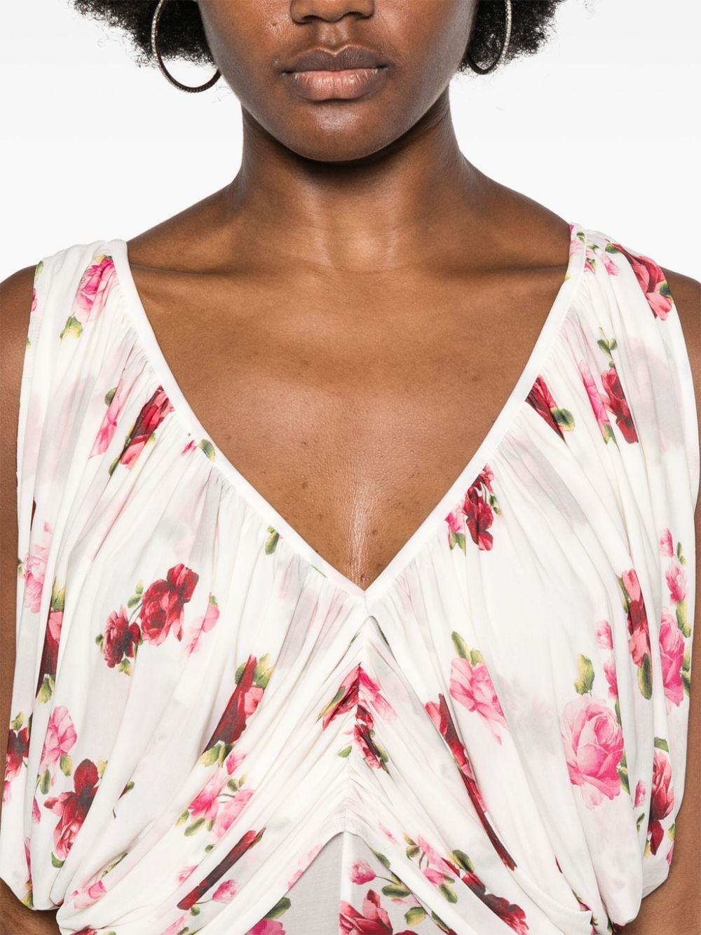 V-neck ruched bodysuit - 5