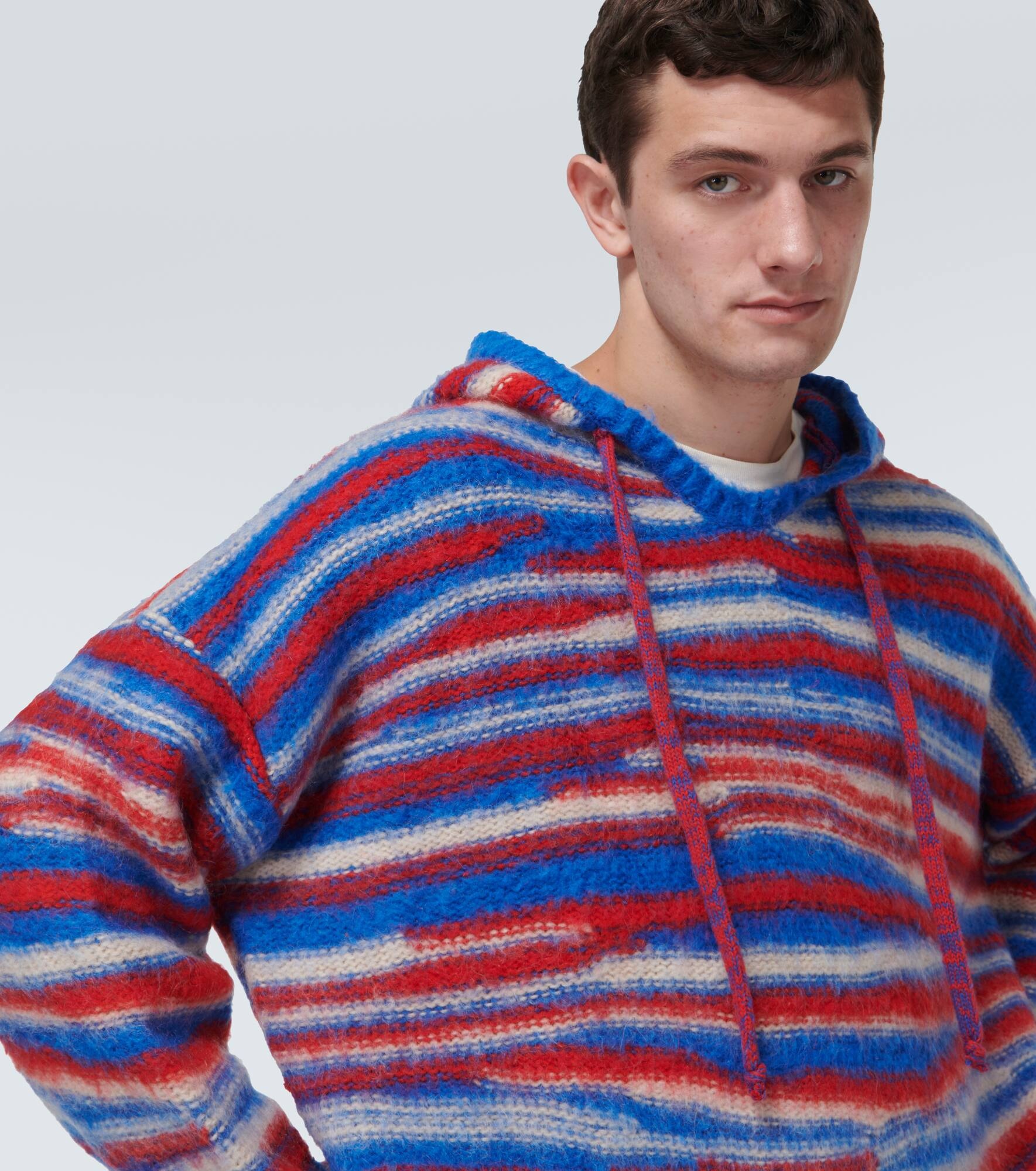 Gradient knitted oversized hoodie - 5