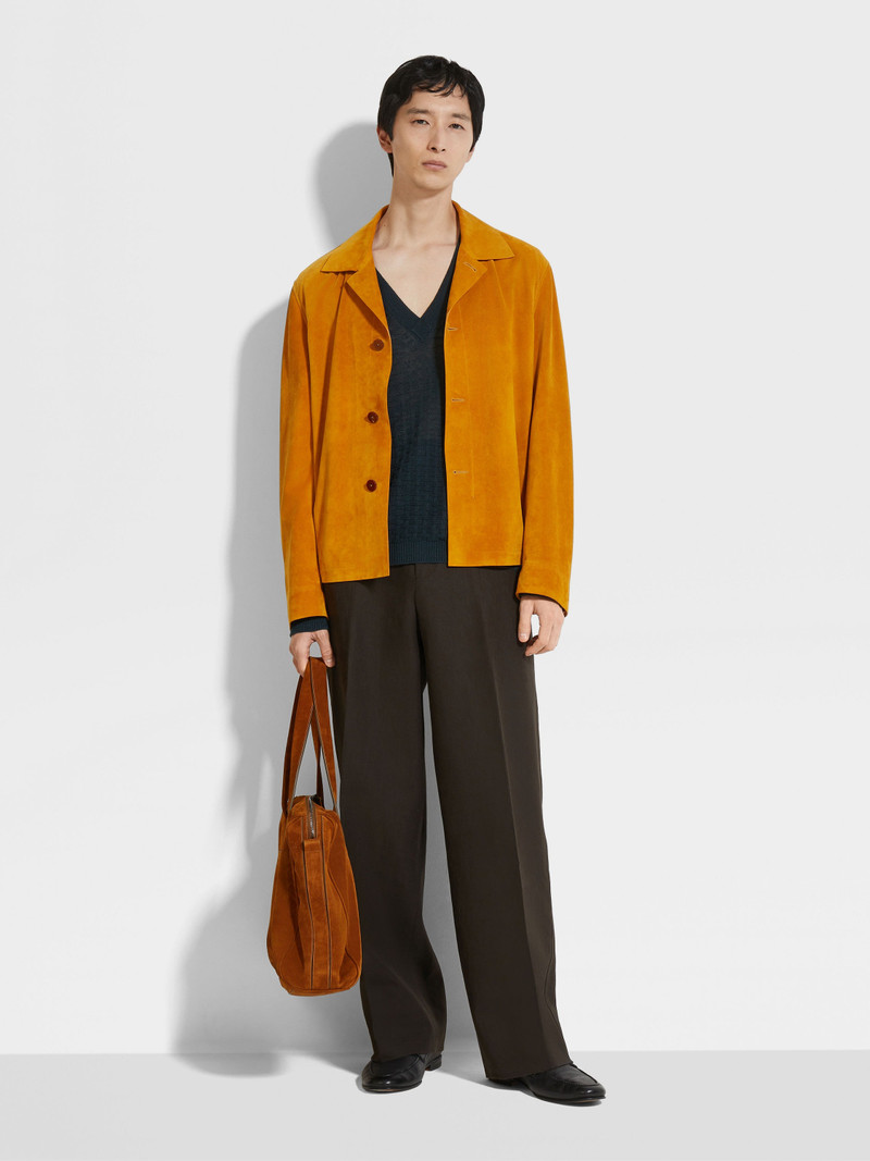 ZEGNA LEATHER BLOUSON outlook