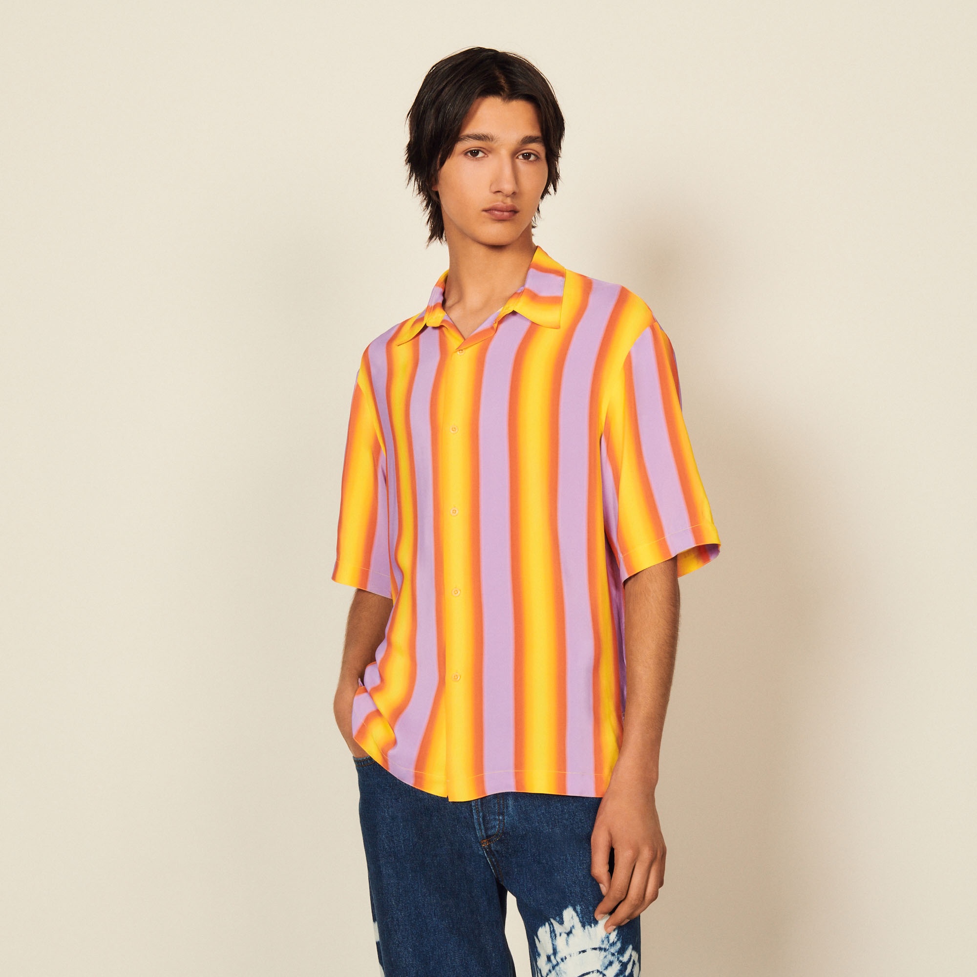 Striped flowing shirt - 2