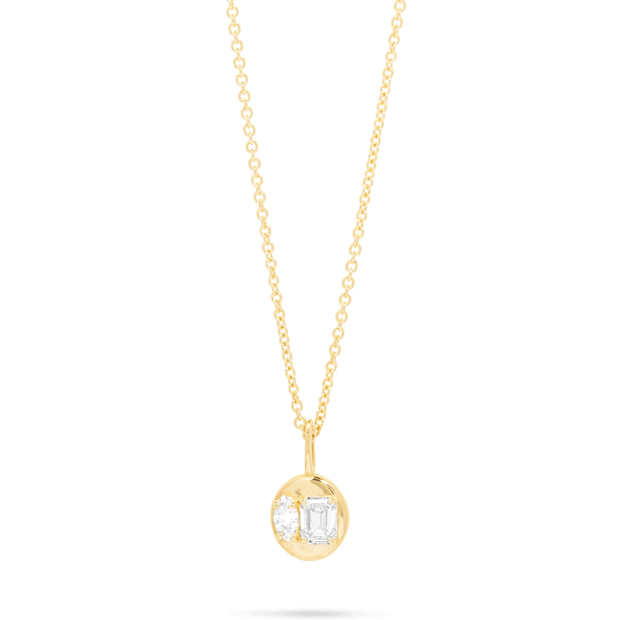 LAB-Created Diamond Soiree Medallion Necklace - 1