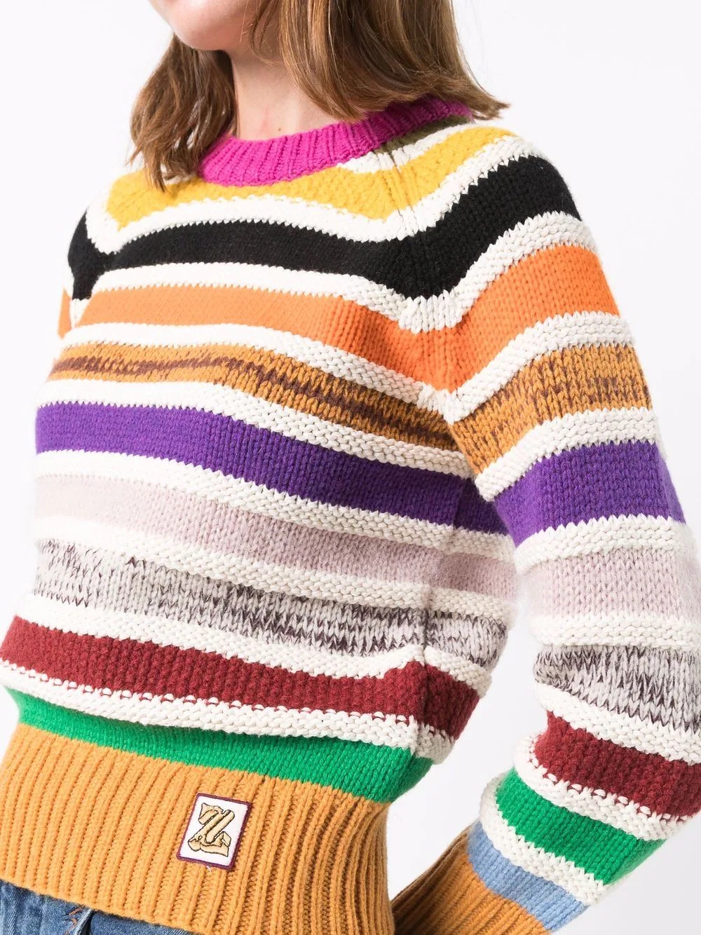 striped knitted jumper - 5