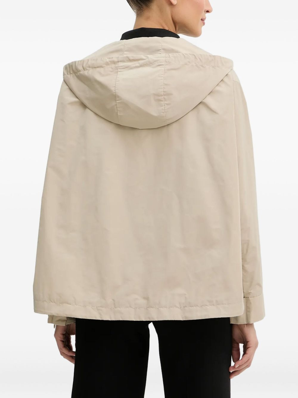 hooded snap-button jacket - 3