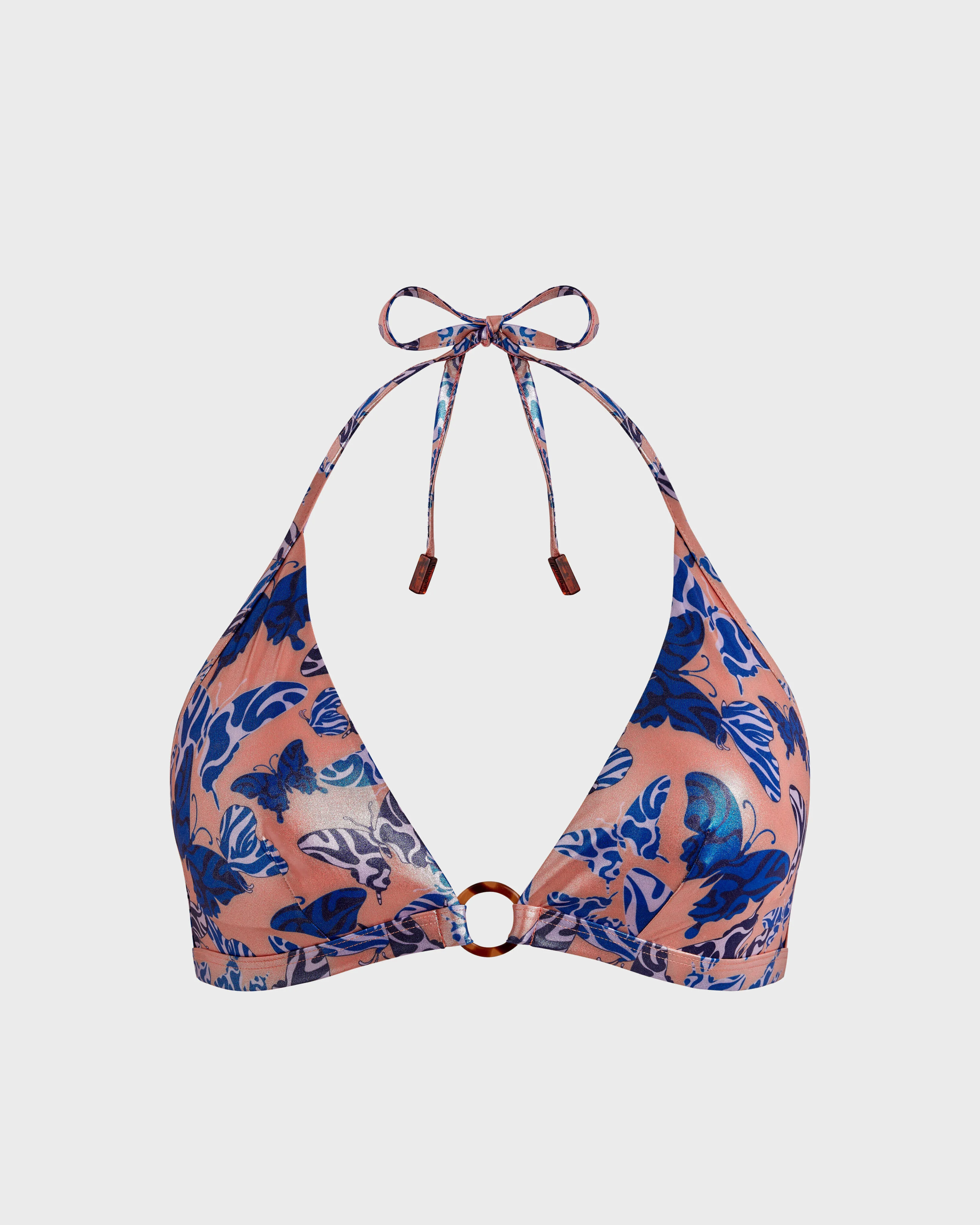 Women Halter Bikini Top Disco Butterflly - 1