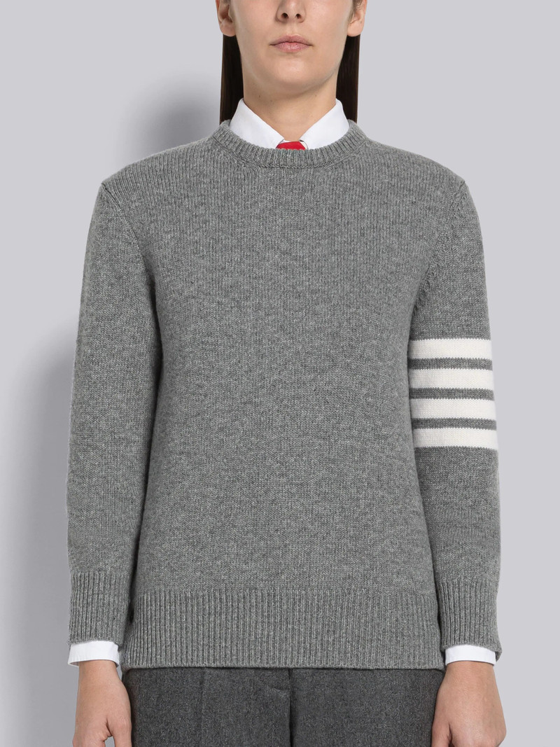 Merino Wool Lobster Intarsia 4-Bar Pullover - 1