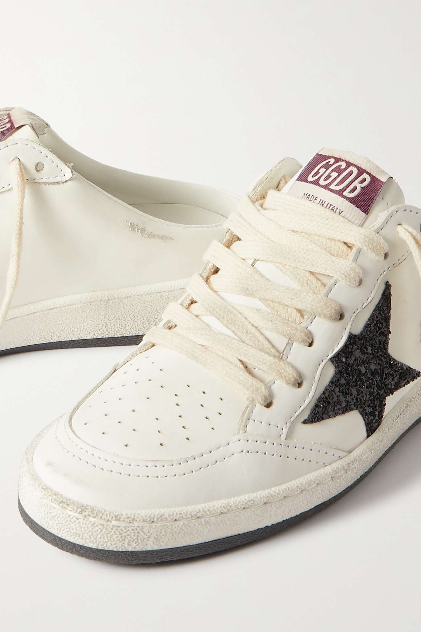 Ball Star Sabot glittered leather slip-on sneakers - 4