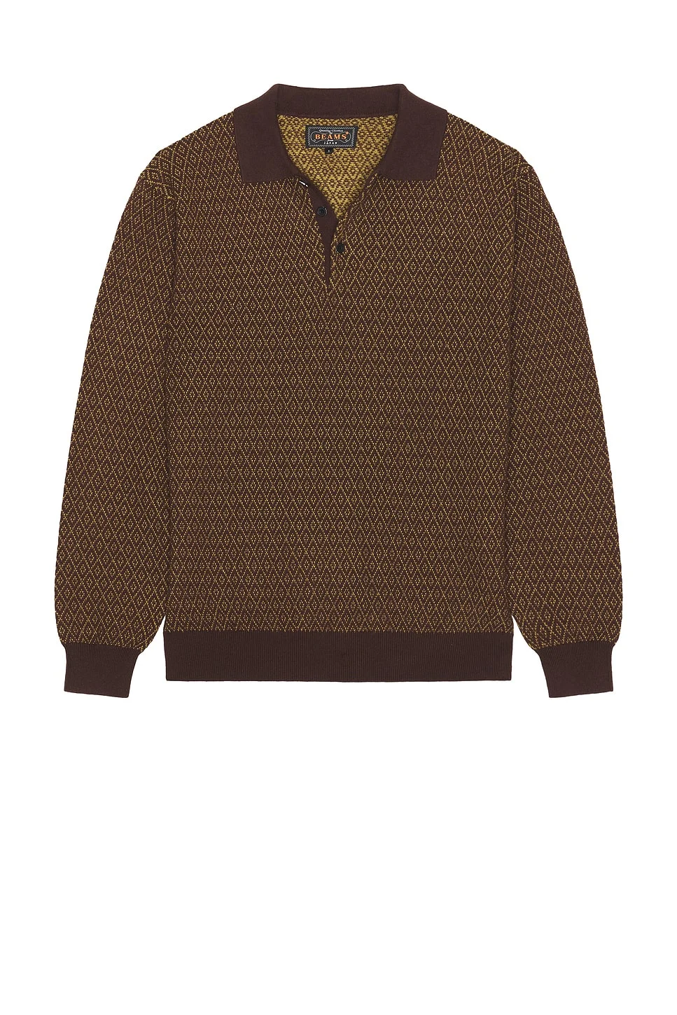 Knit Polo Diamond Pattern - 1