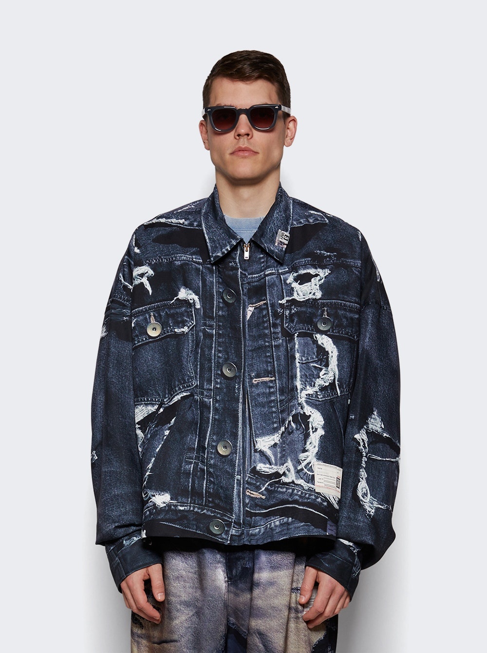 T.a.t.a Trompe-l'oeil Denim Jacket Black - 2