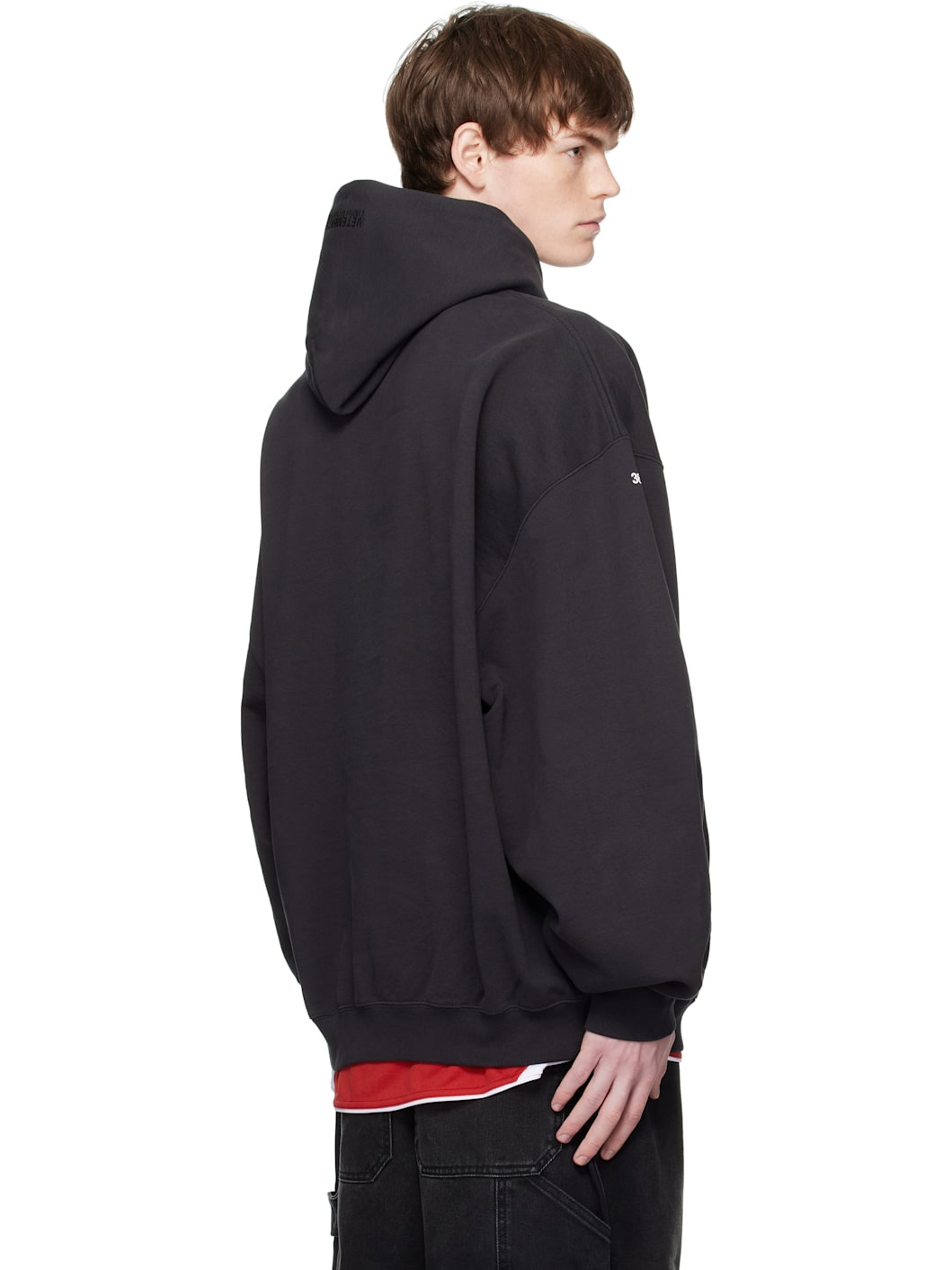 Black 'CCTV' Oversized Hoodie - 3