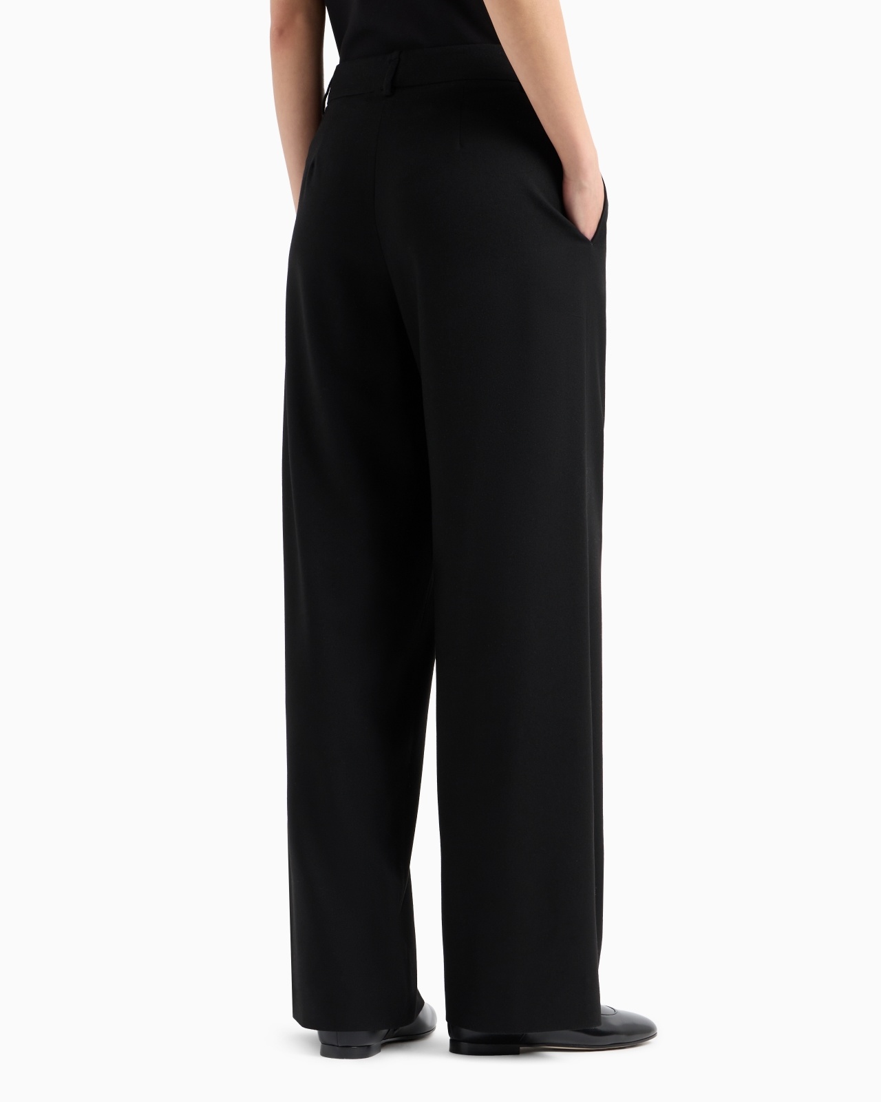 STRAIGHT-CUT FLOWING WOOL TROUSERS - 3