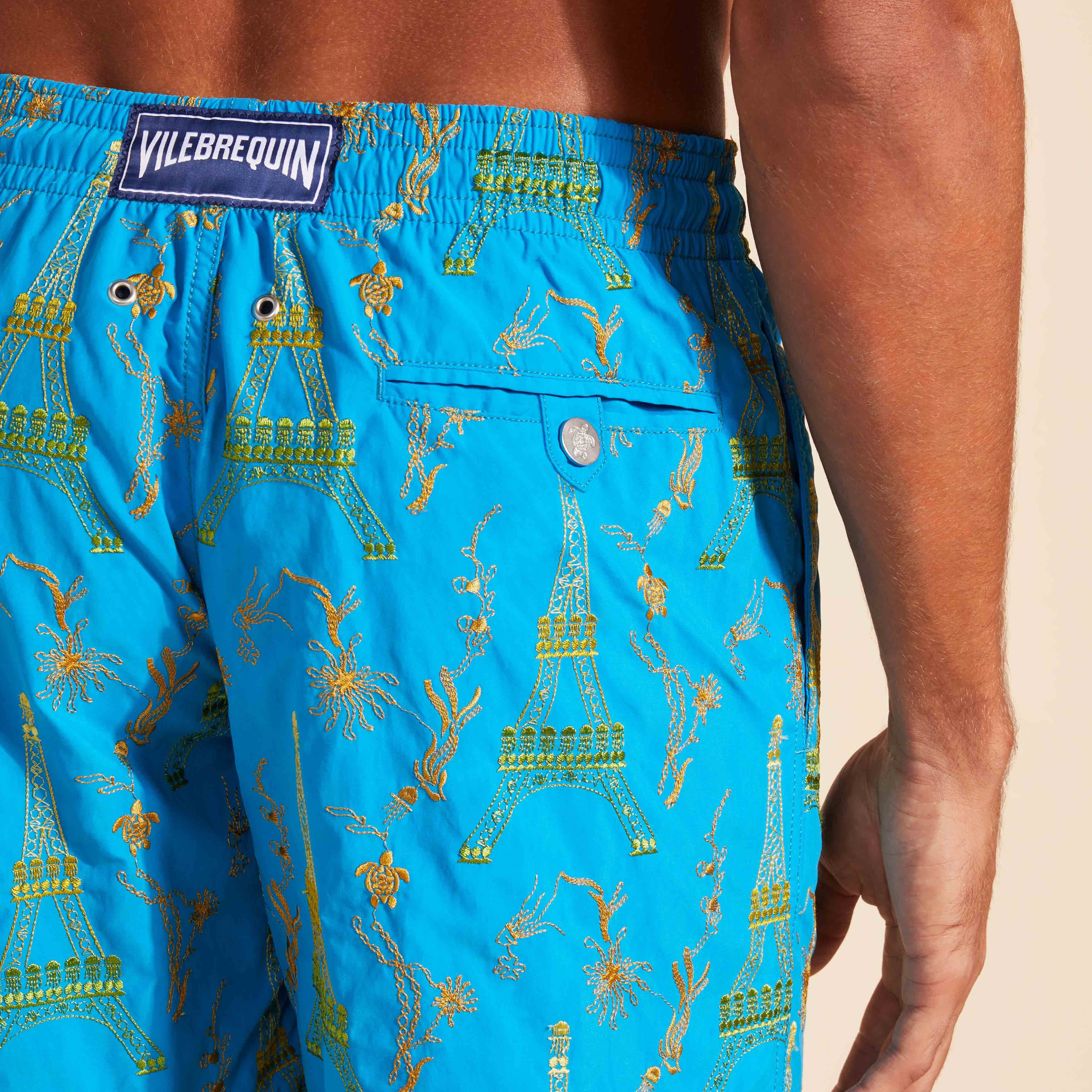Men Swim Trunks Embroidered Poulpe Eiffel - Limited Edition - 6