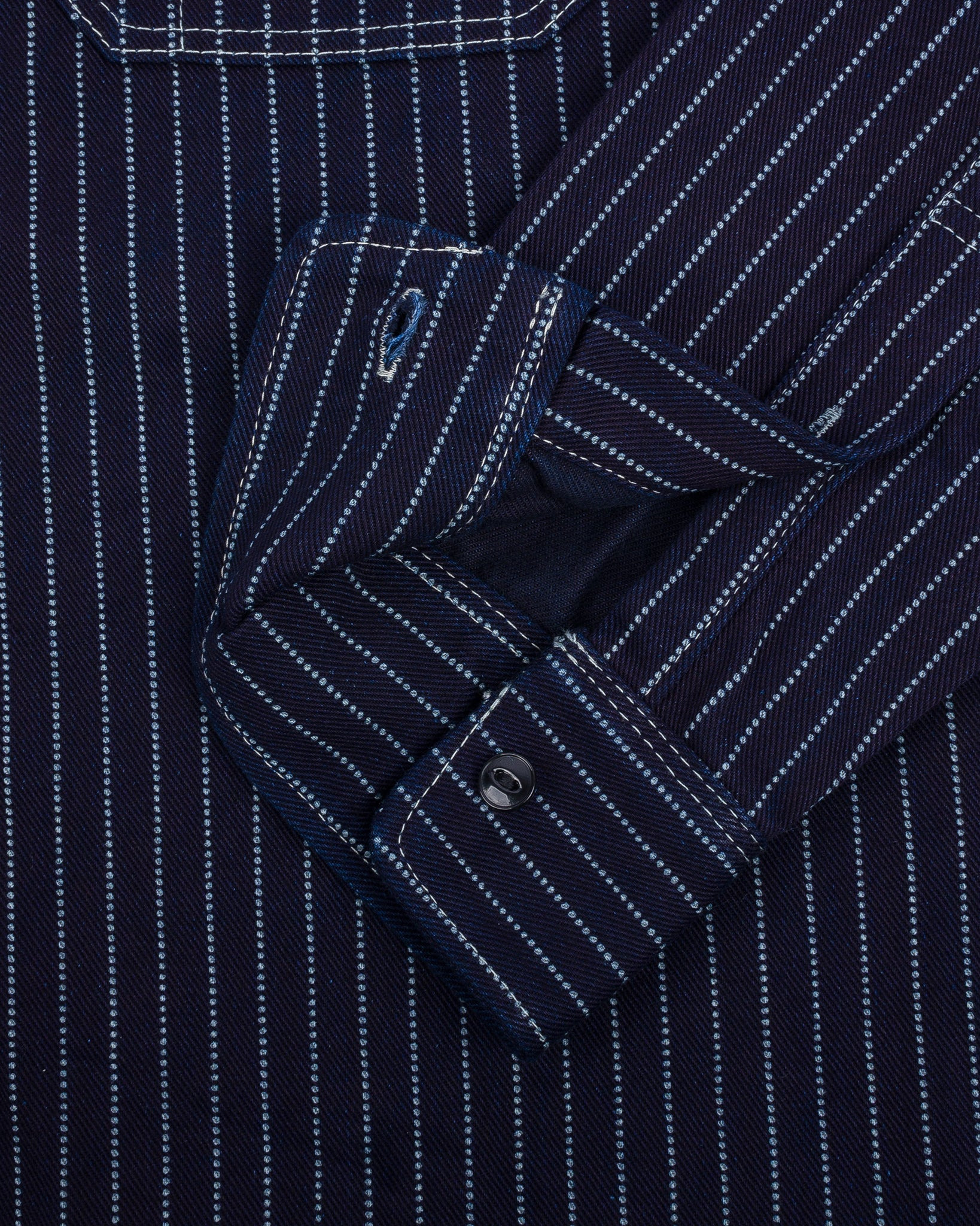 IHSH-266-IND 12oz Wabash Work Shirt - Indigo with Black Buttons - 11
