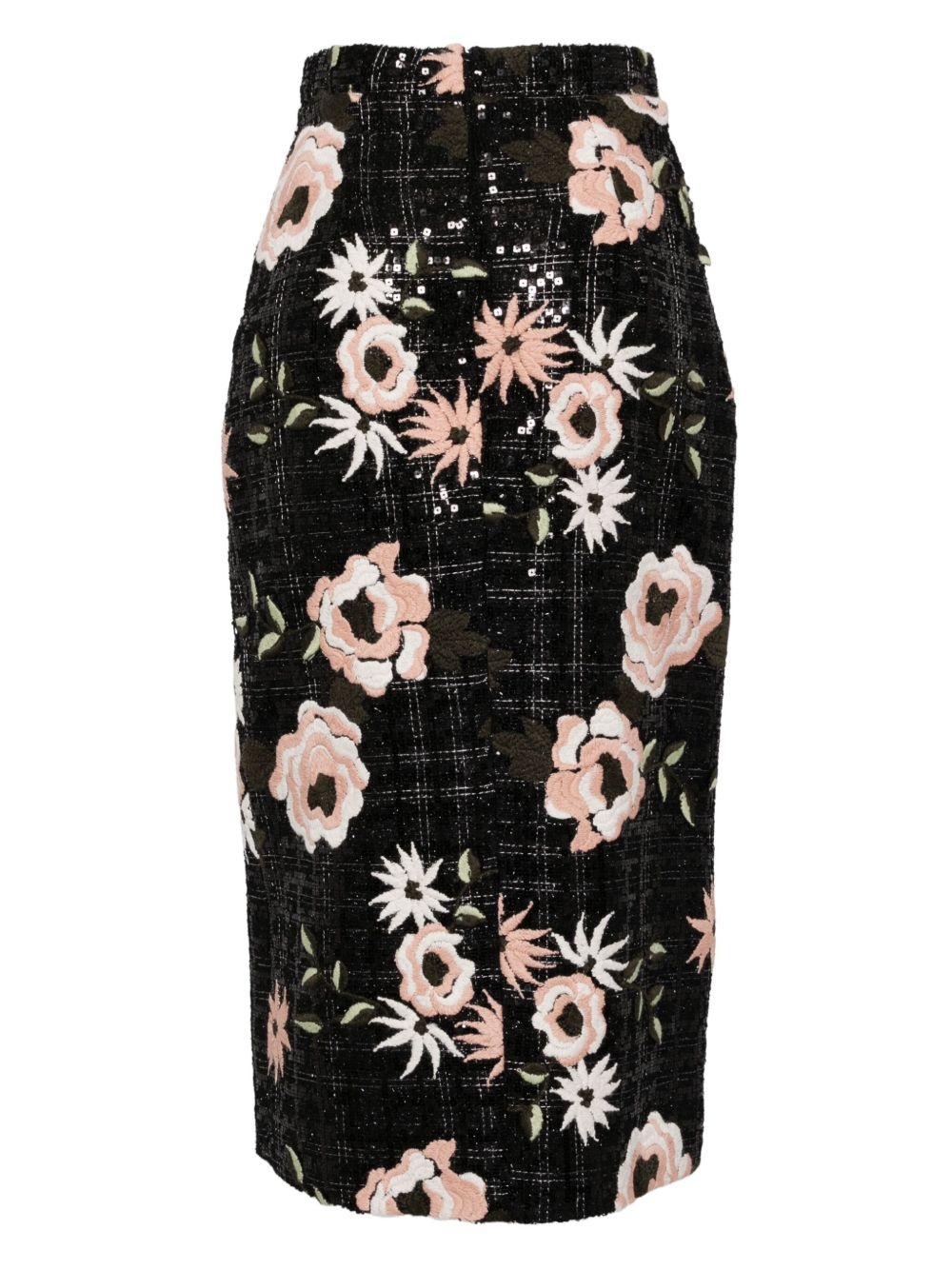 embroidered tweed skirt - 2