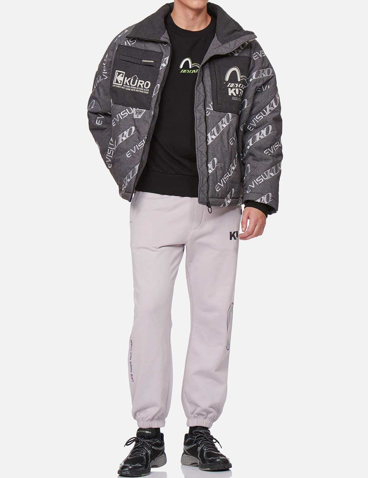 Allover Logo Embroidered Padded Jacket - 5