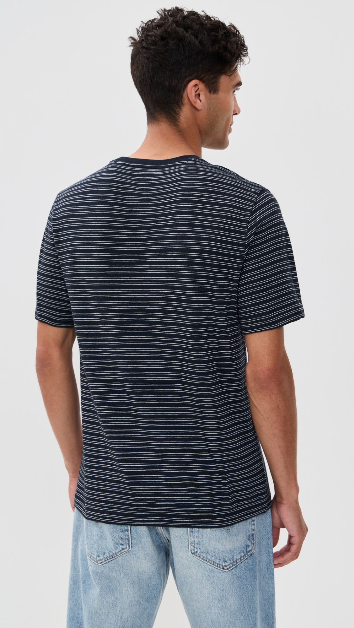 Stripe Loose Knit Crew Tee - 2