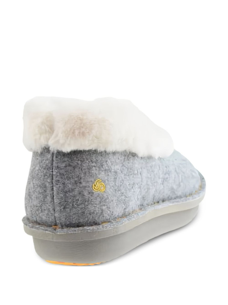 fur trim step flow low sandals 5