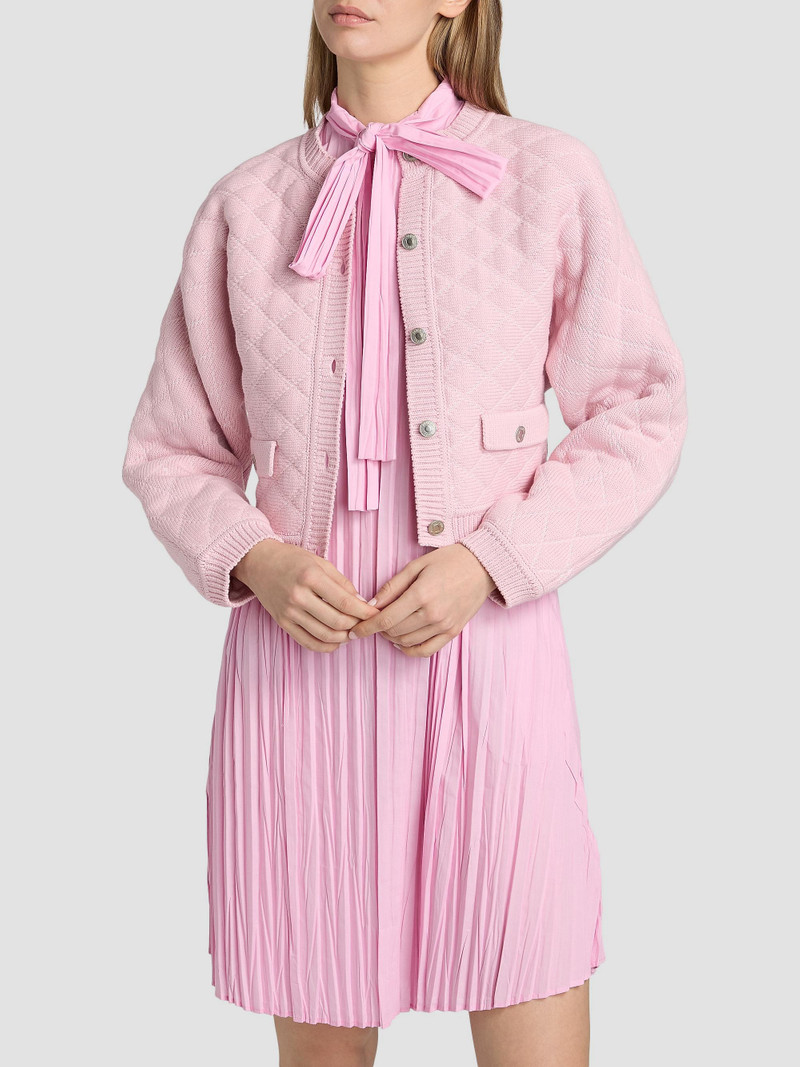 Women's Quilted Cotton-Blend Jacket - Pink 3