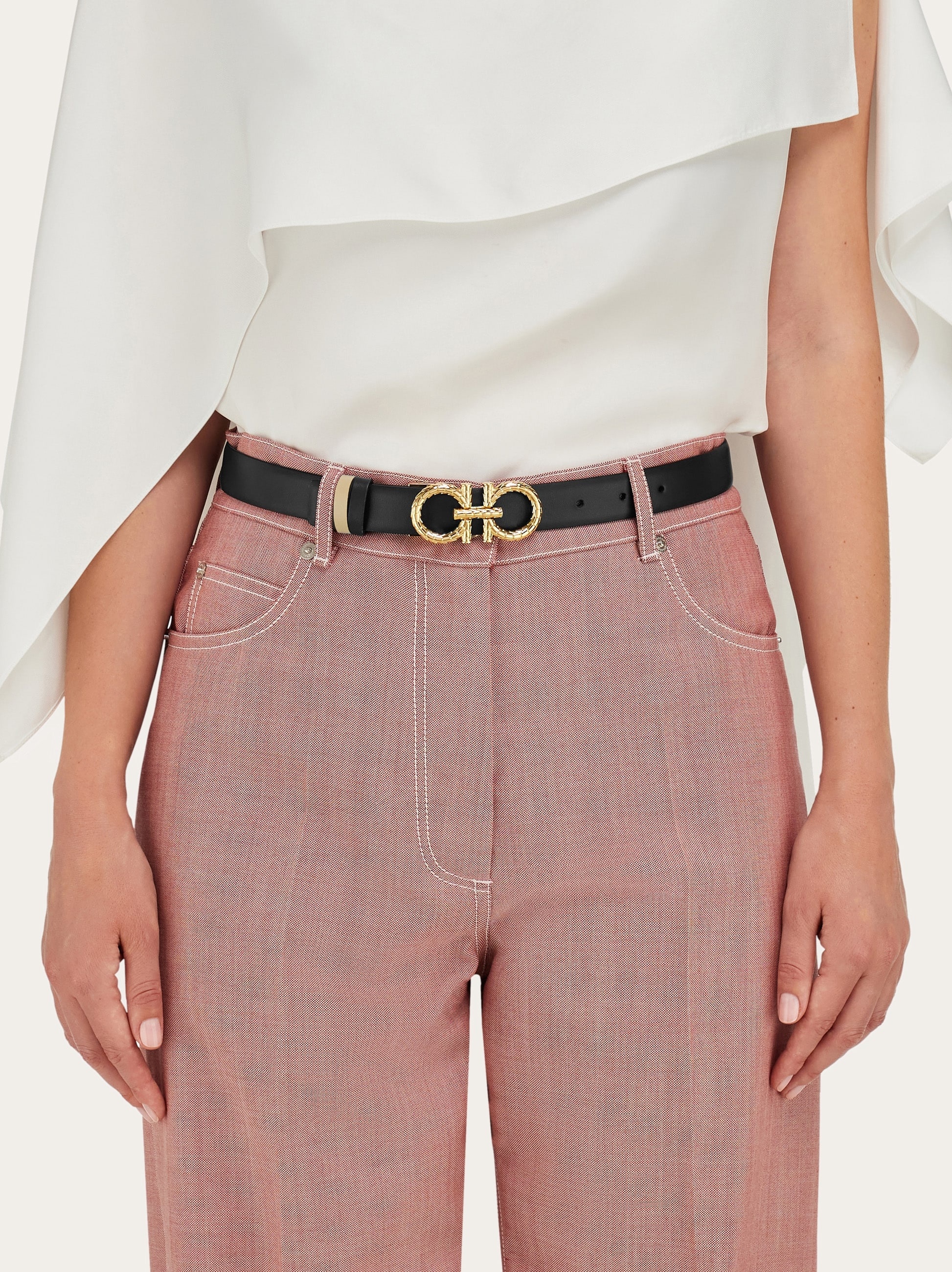 Adjustable and reversible Gancini belt - 4