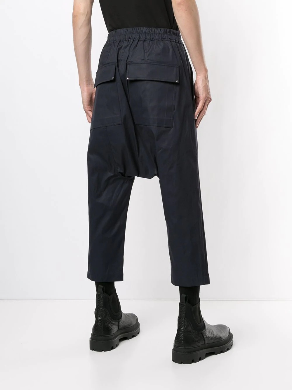 dropped crotch cargo trousers - 4