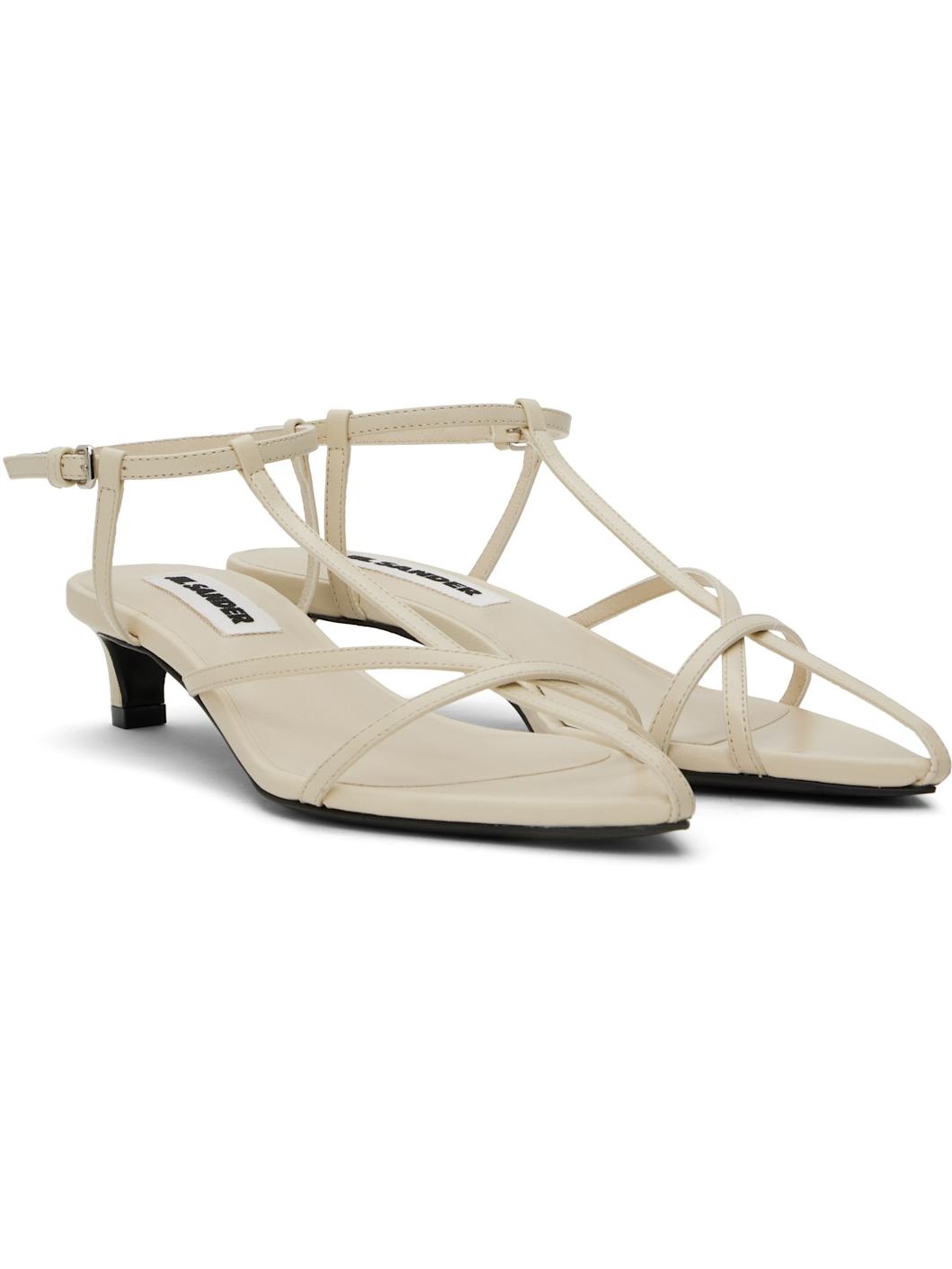 Off-White High Heeled Sandals - 4