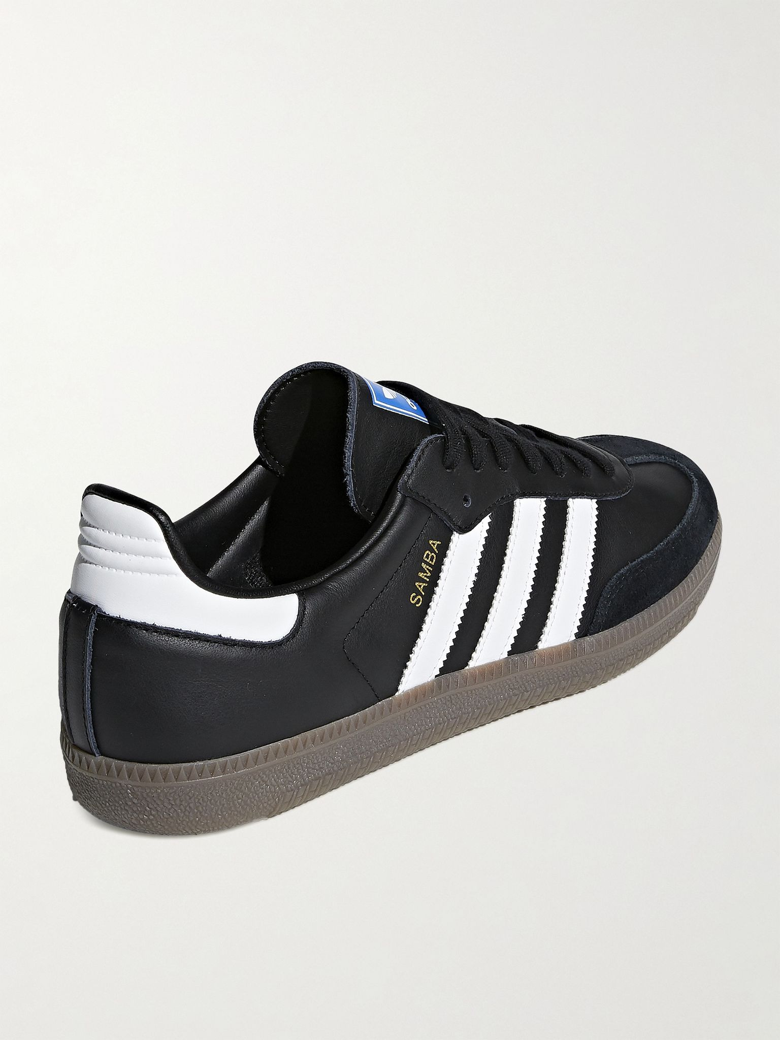 Samba OG Suede-Trimmed Leather Sneakers Black - 4