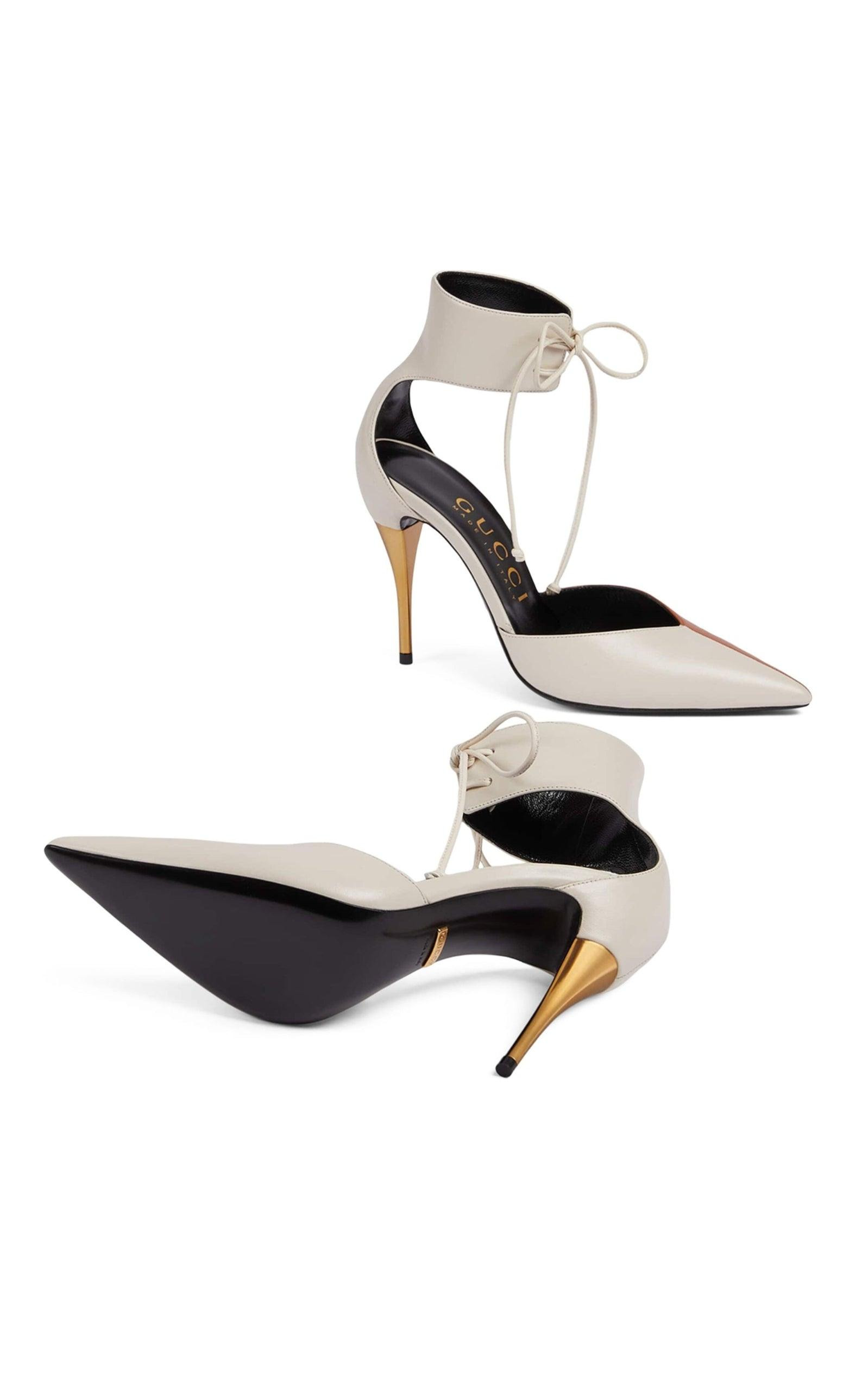 Priscilla Glossed-Leather Pumps Bi-color - 6