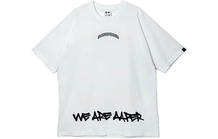 Li-Ning x Aape BadFive Graphic Loose Fit T-shirt 'White' AHSR751-2 - 1