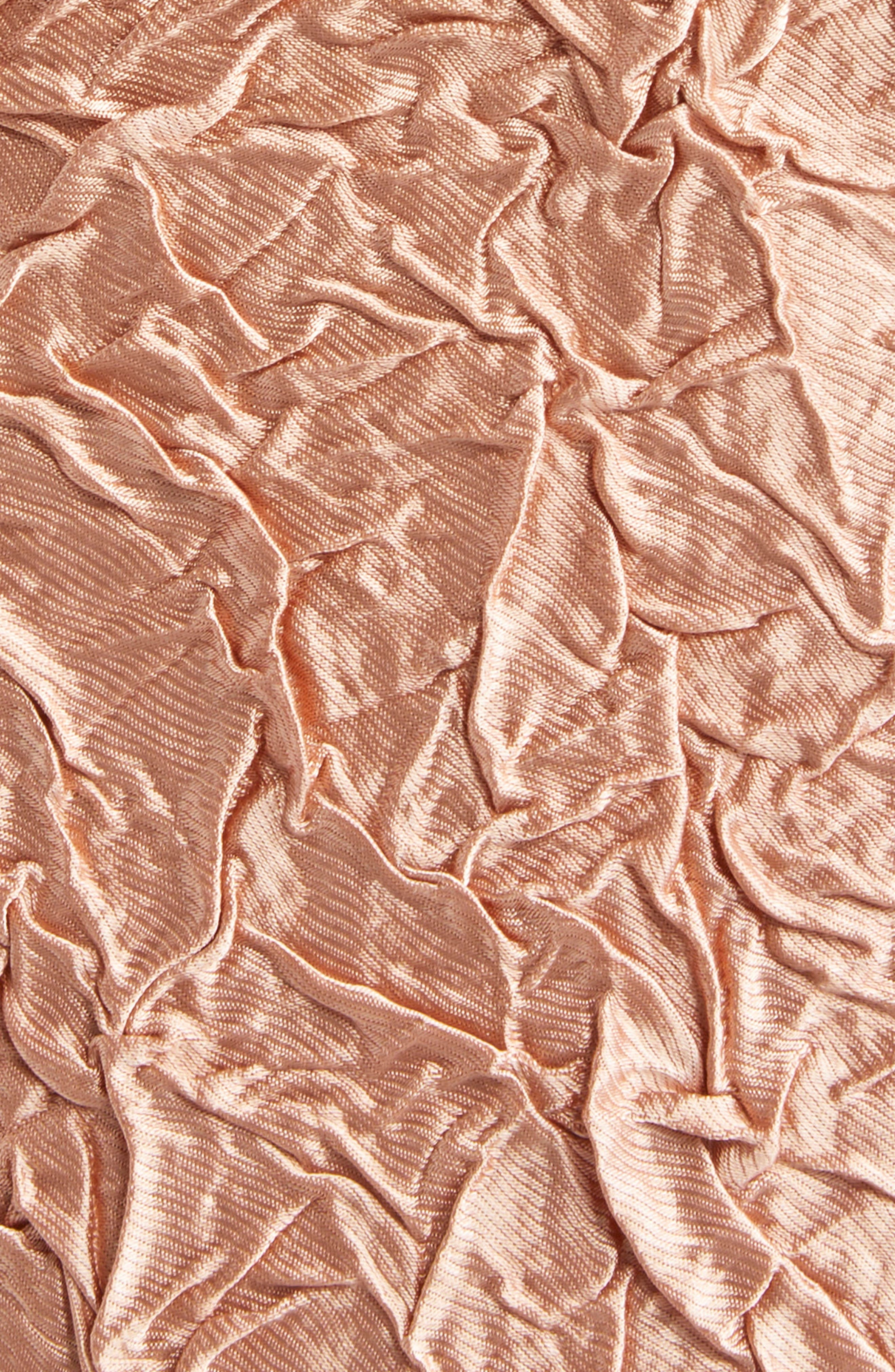 Dries Van Noten Crinkle Finish Velveteen Coat in Peach at Nordstrom - 6