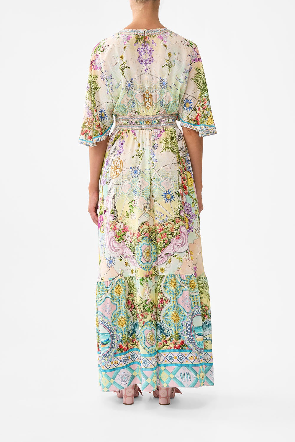 WAISTED DRESS WITH HEM RUFFLE - 3
