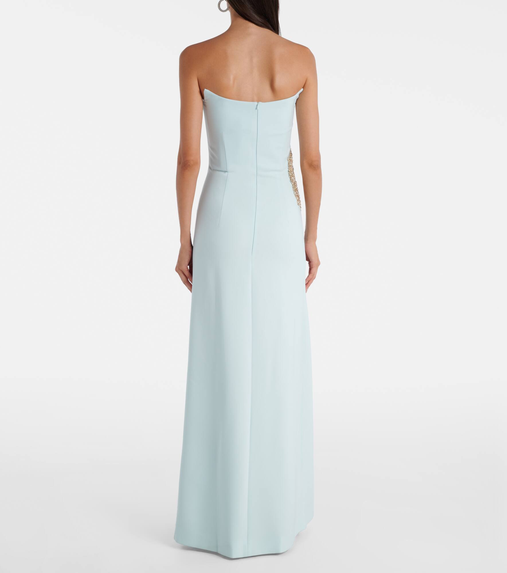 Faranna crystal-embellished crêpe gown - 3