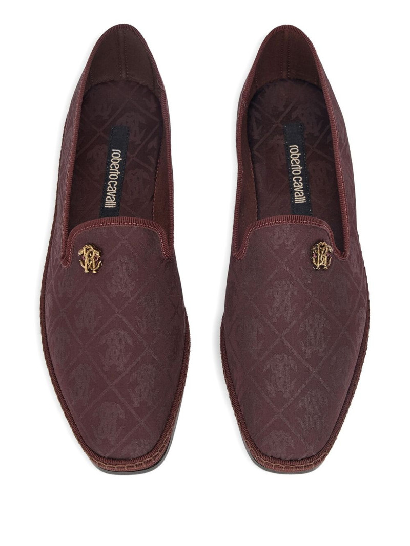 Roberto Cavalli monogram-embellished loafers outlook