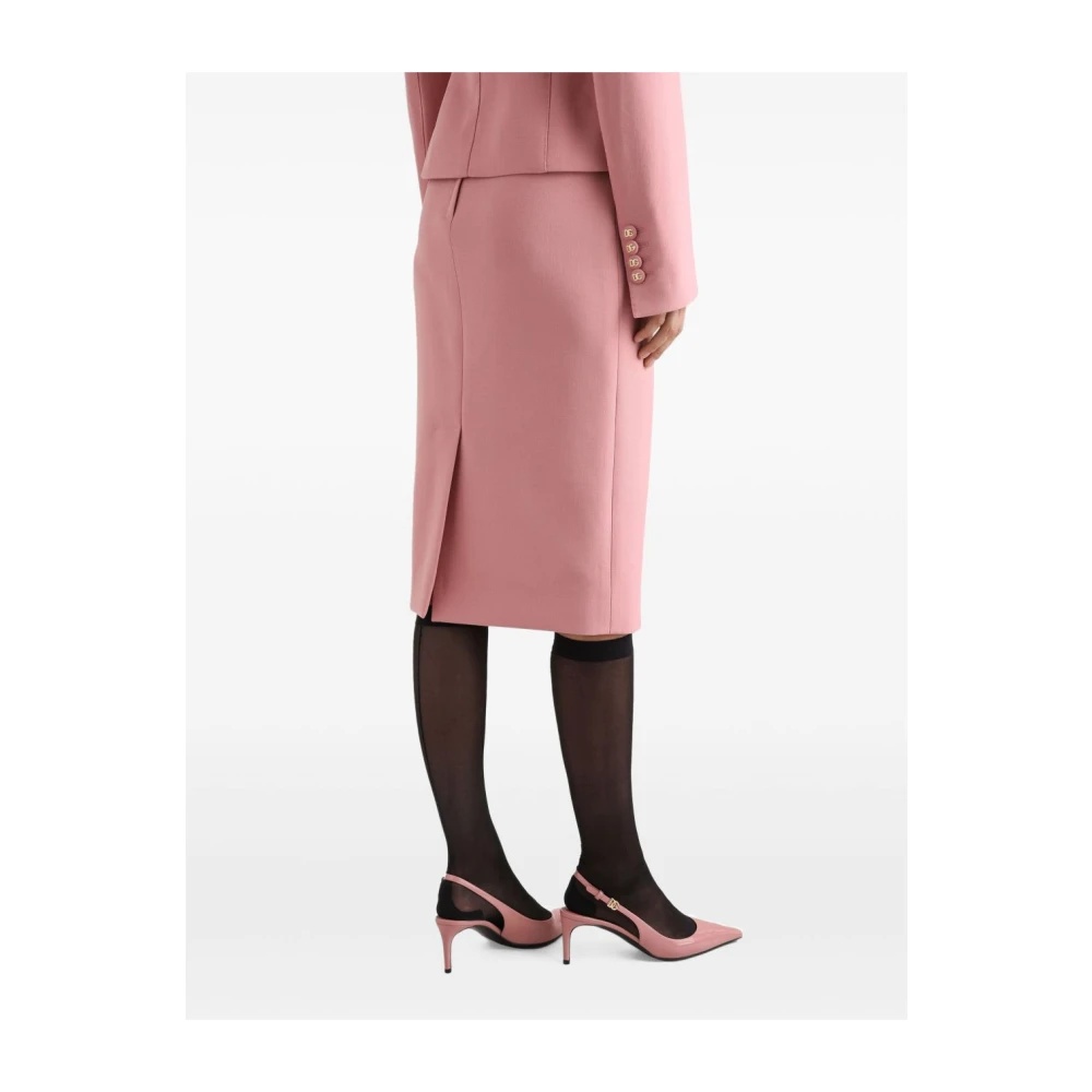 スカート DOLCE & GABBANA Woman Skirt Pink F4C2BTHUMUA F0473 Woolen midi circle skirt in Pink for Women | Dolce&Gabbana® US
