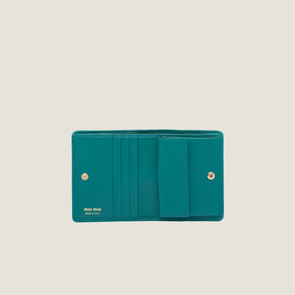 Small matelassé nappa leather wallet 3