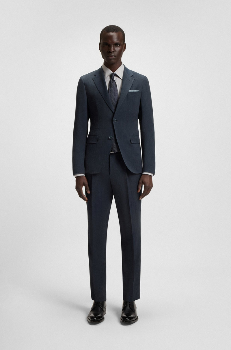 SLIM-FIT SUIT IN WOOL AND SILK 1