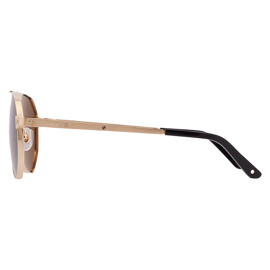Cartier Santos de Cartier Polairzed Smoke Pilot Men's Sunglasses CT0461S 001 60 - 4