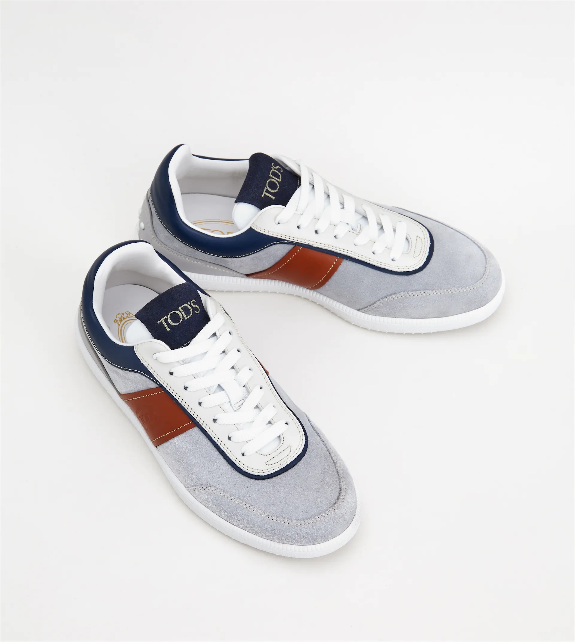 TOD'S TABS SNEAKERS IN SUEDE - GREY, BROWN, BLUE - 3